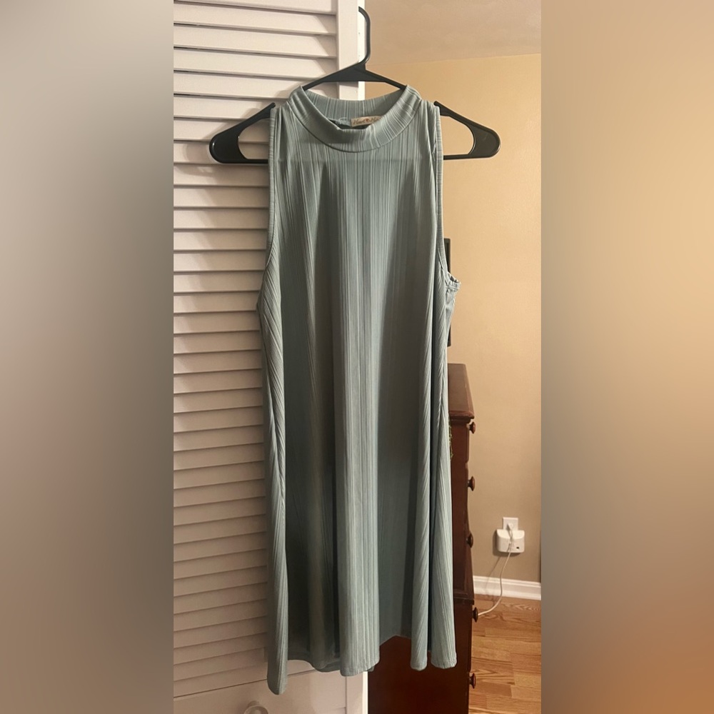 Muted-Turquoise Shift Dress
